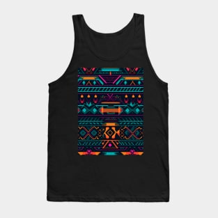 Neon Geometric Pattern Tank Top